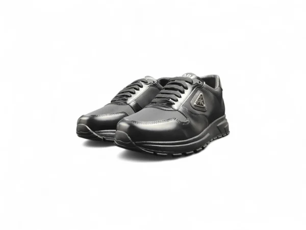 PRADA Black Leather Sneakers