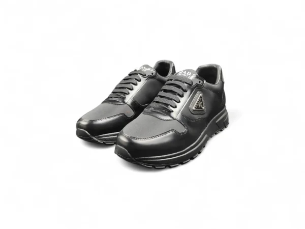 PRADA Black Leather Sneakers