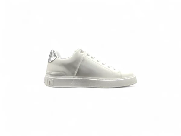BALMAIN White Leather Sneakers