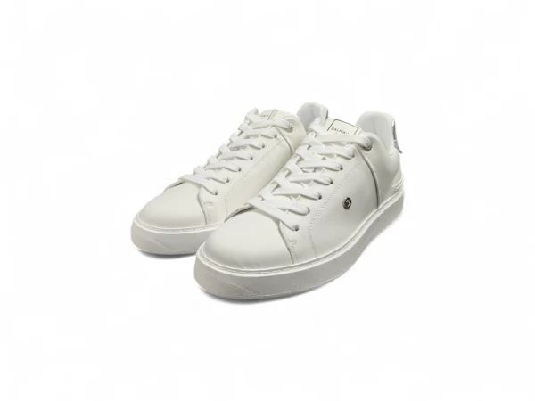 BALMAIN White Leather Sneakers