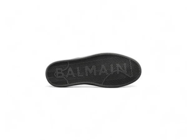 BALMAIN Black Leather Sneakers