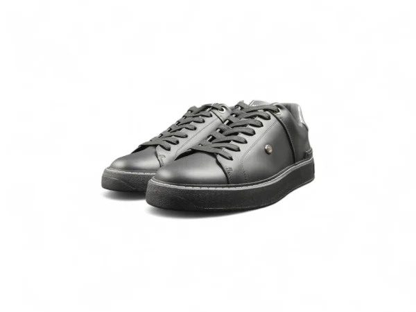 BALMAIN Black Leather Sneakers