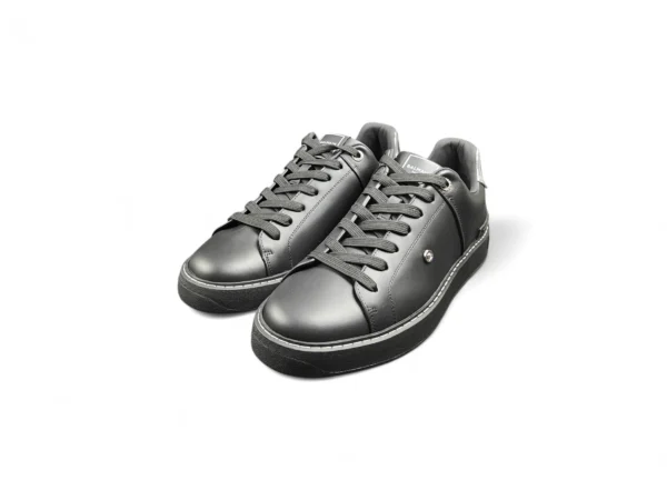 BALMAIN Black Leather Sneakers