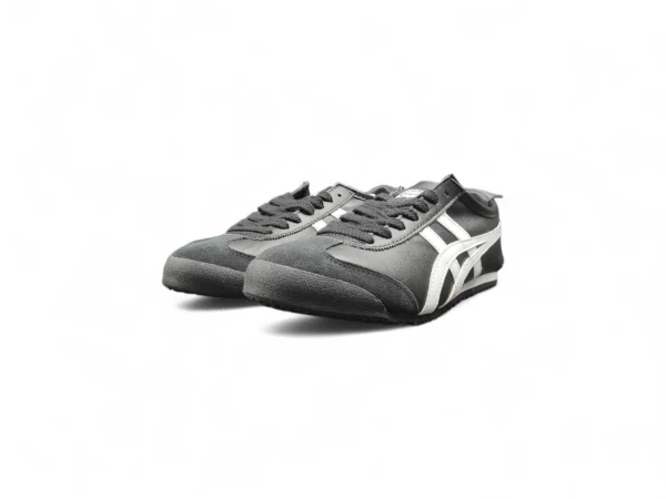 TIGER Black Leather Sneakers