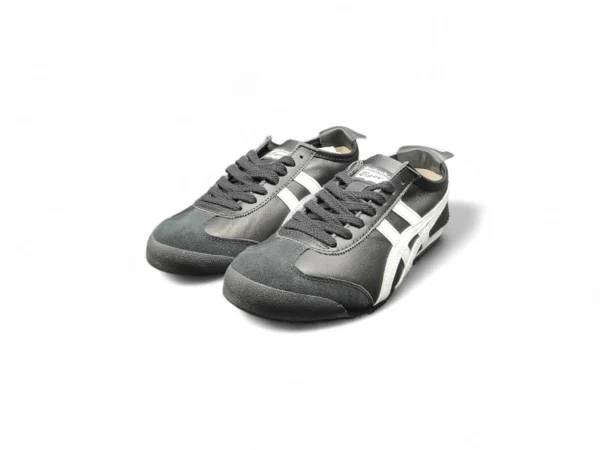 TIGER Black Leather Sneakers