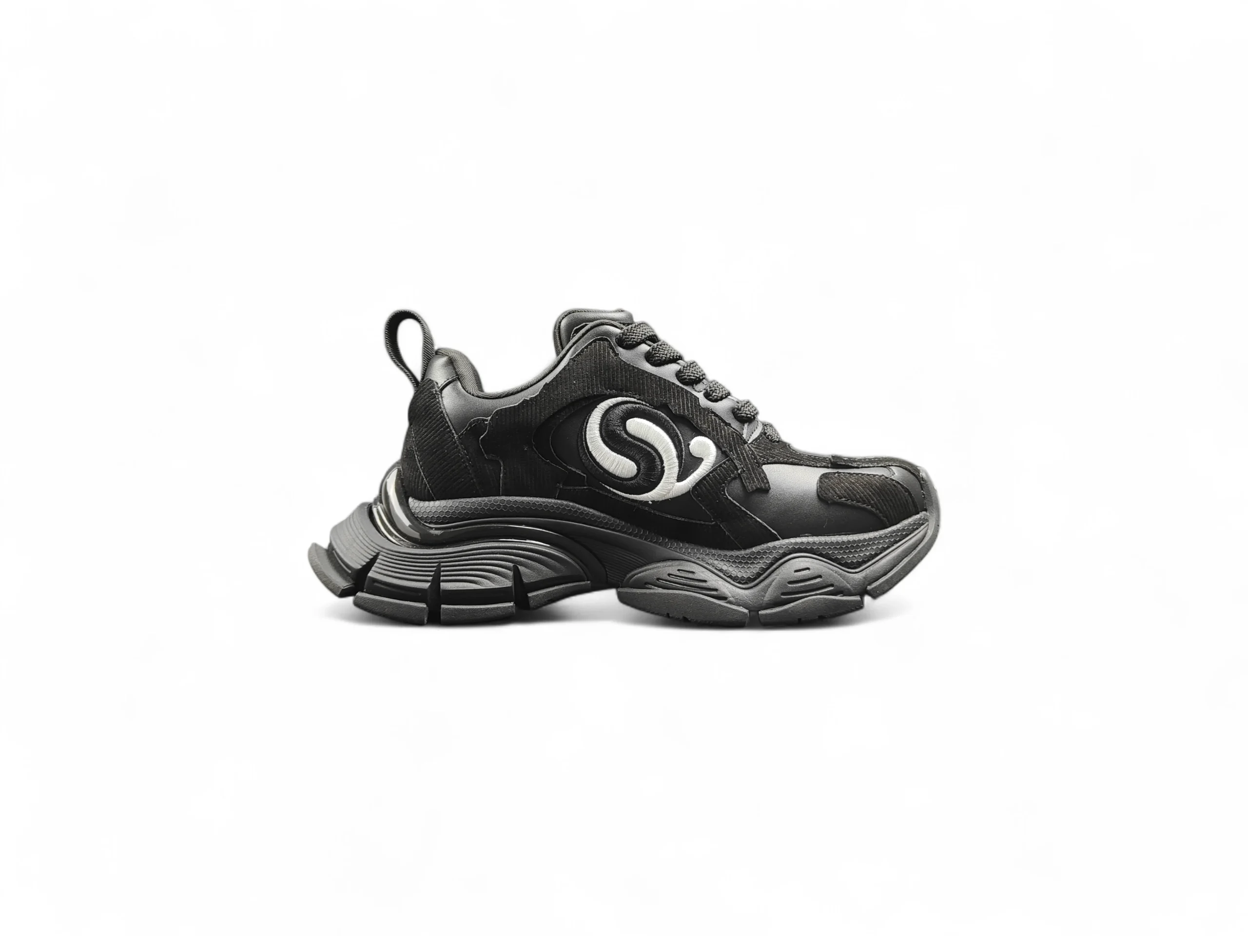 SALAXI Black Chunky Sneakers
