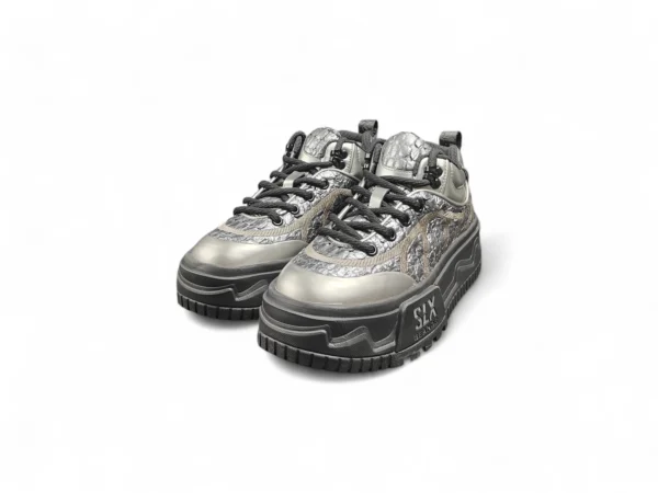 SALAXI Metallic Platform Sneakers