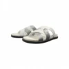 HERMES Luxury White Cross Sandals